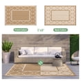 thumbnail image 2 of DEORAB Outdoor Rugs Waterproof Plastic Straw Mat 5'x8' Reversible for RV Patio Deck Beach Brown & Beige, 2 of 5