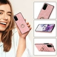 thumbnail image 5 of Fit for Samsung Galaxy S20 Plus Case Card Pocket 360° Rotatable Ring Holder Kickstand, Shockproof Drop Resistant PU Leather Soft TPU Back Protective Phone Case For Samsung Galaxy S20 Plus, Pink, 5 of 8