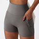 thumbnail image 3 of Pantalones cortos de Yoga para mujer, mallas deportivas de cintura alta, mallas de entrenamiento de secado rápido para mujer con bolsillos para correr y Fitness, 3 of 6