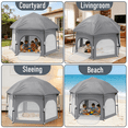 thumbnail image 3 of G TALECO GEAR Baby Playpen with Canopy - Portable Play Yard for Infants & Toddlers, Light weight Foldable Indoor Outdoor Playpen Tent for Beach Camping Travel, Dray, 3 of 9