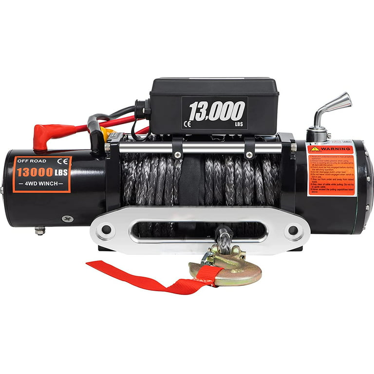 VEVOR Electric Winch 13000lbs, Truck Winch Compatible with Jeep Truck SUV  80ft/20m, Synthetic Rope 12V Power Winch with Wireless Long-distance