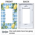 thumbnail image 3 of Yayeee Rocker Switch Wall Plate 1-Gang 4.6"x2.9" Home Decorative Outlet Cover, Cartoon Plaid Lemon, 3 of 6