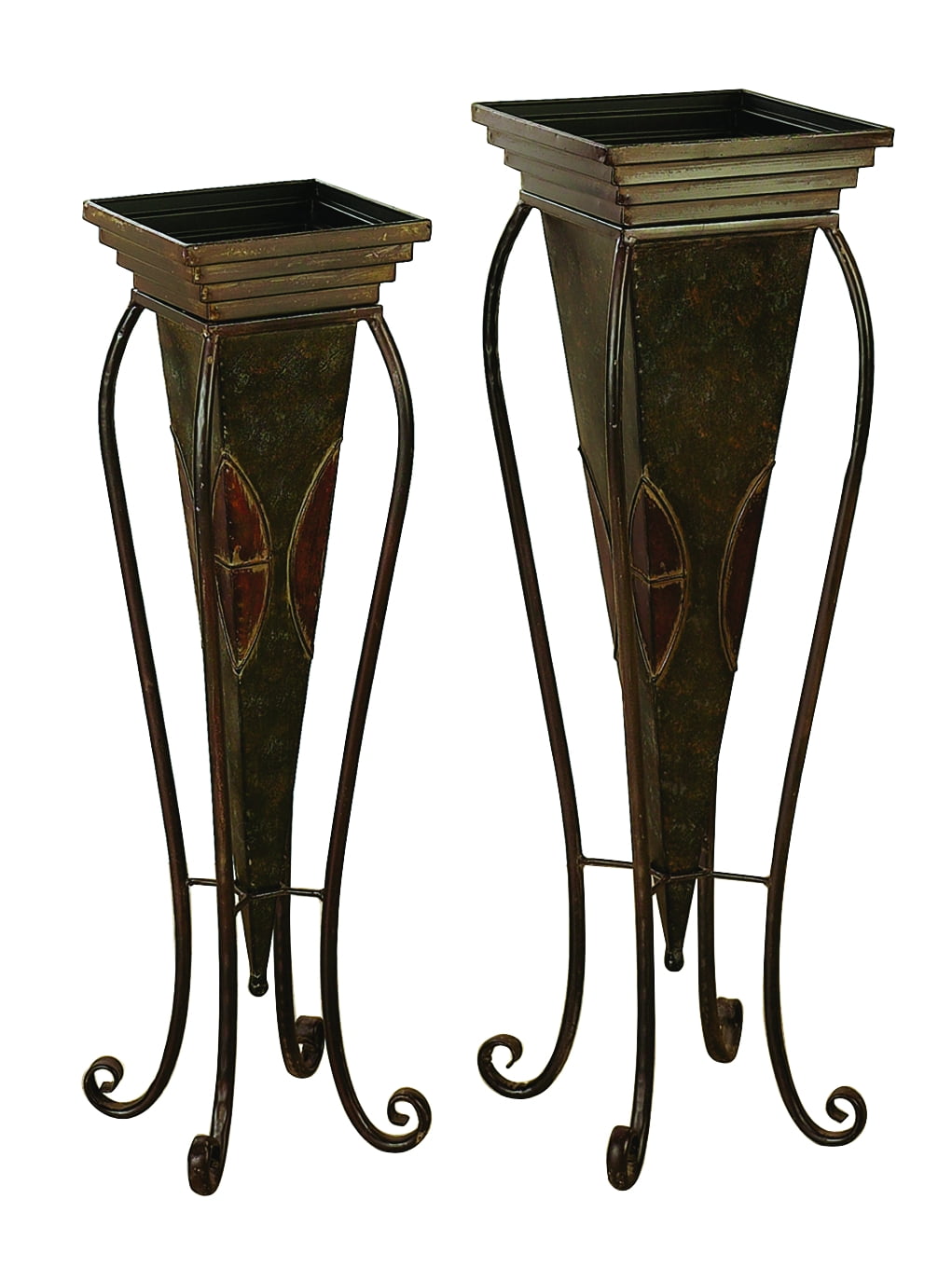Metal Planter Set Of 2 For In House Nature Enthusiasts Metal Planter Set Of 2 For In House