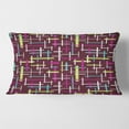 thumbnail image 2 of Designart Retro Abstract Design XVII' Mid-Century Modern Throw Pillow - 12x20, 2 of 2