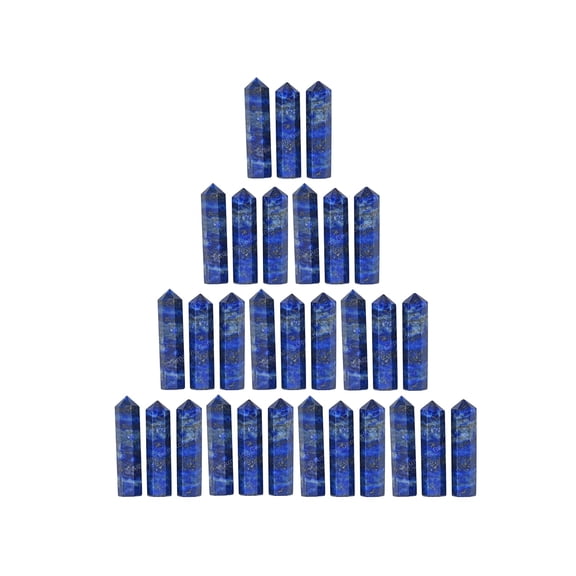 Lapis Lazuli Crystal Points Bulk 3 Pcs, Hexagonal Healing Point