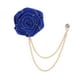 thumbnail image 4 of Broche de cadena con borlas de flores, alfiler de solapa para trajes de hombre, alfiler elegante para conciertos y bodas. Azul, 4 of 9