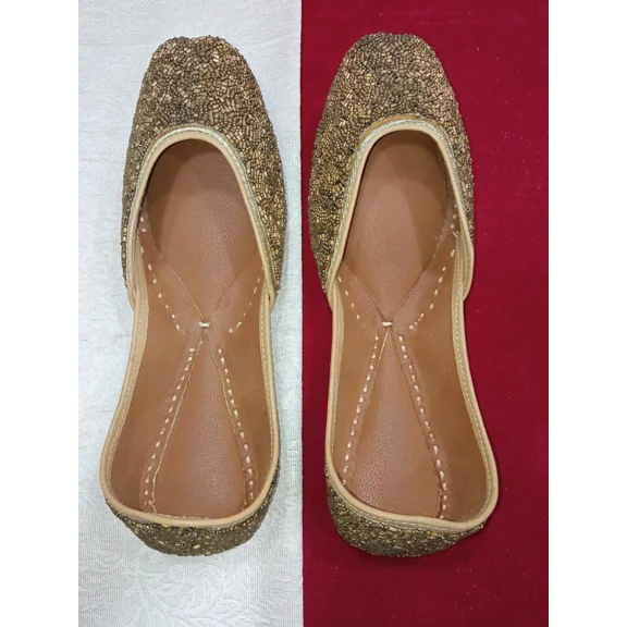 Women Wedding Shoes Leather Handmade Indian Mojaries Jutties Slip-On US 9.5