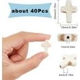 thumbnail image 3 of White Bulk Synthetic Turquoise Mini Tiny Cross Bead Crosses Charms Spacer Bead, 3 of 7