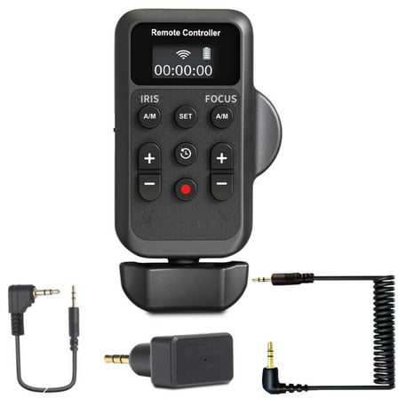 Lectronify Wireless LANC Remote for Panasonic, Sony & Canon – Zoom, Focus & Iris Control, 2.4 GHz, 3.3 ft 2.5 mm Cable, Pressure‑Sensitive Rocker