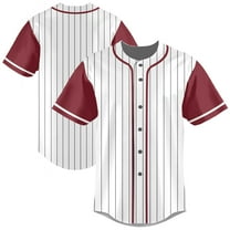 Striped Baseball Jersey Shirt for Men Stripes Baseball Shirts Sports Uniform