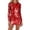 Watermelon Red, variant on Womens Tight Dress Clubwear Metallic Shiny Bodycon Crew Neck Long Sleeve Rave Dresses Color Gold Size M