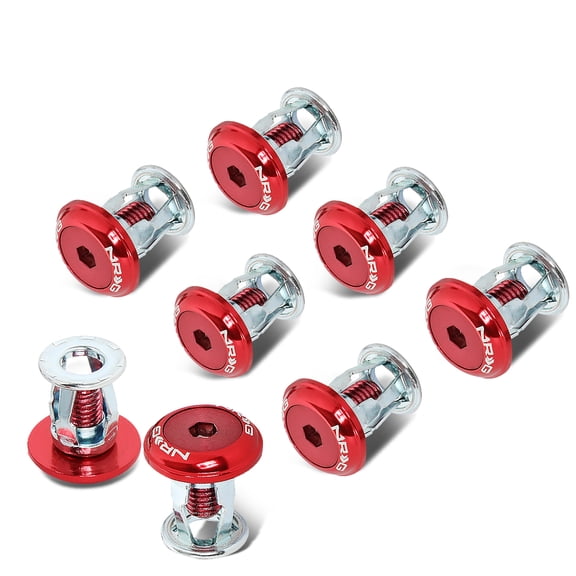 NRG Innovations NRG-FW-800RD NRG Innovations FW-800RD Aluminum 24mm Fender Washer Dress Up Kit 8Pcs w/Allen Key