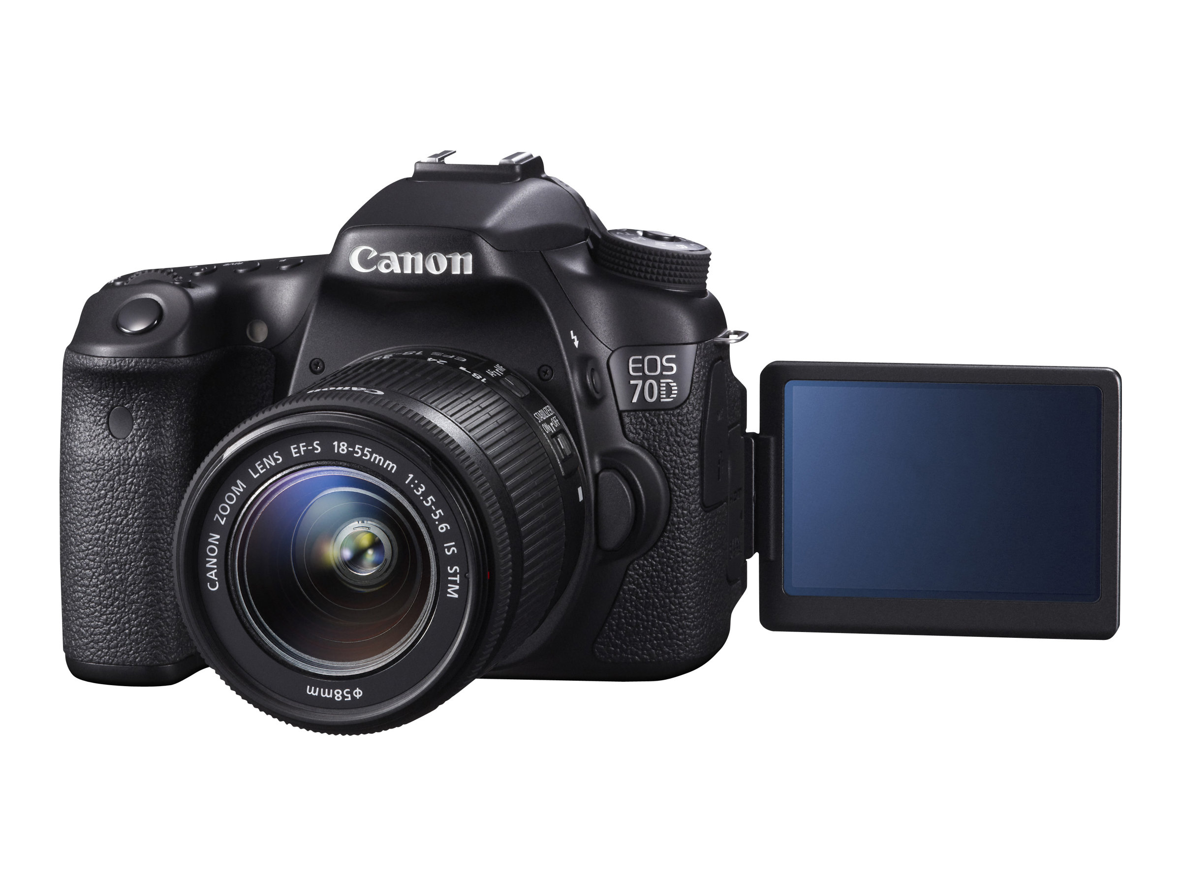Canon EOS 70D - Digital camera - SLR - 20.2 MP - APS-C - 1080p - 7.5x optical zoom EF-S 18-135mm IS STM lens - Wi-Fi - image 2 of 15