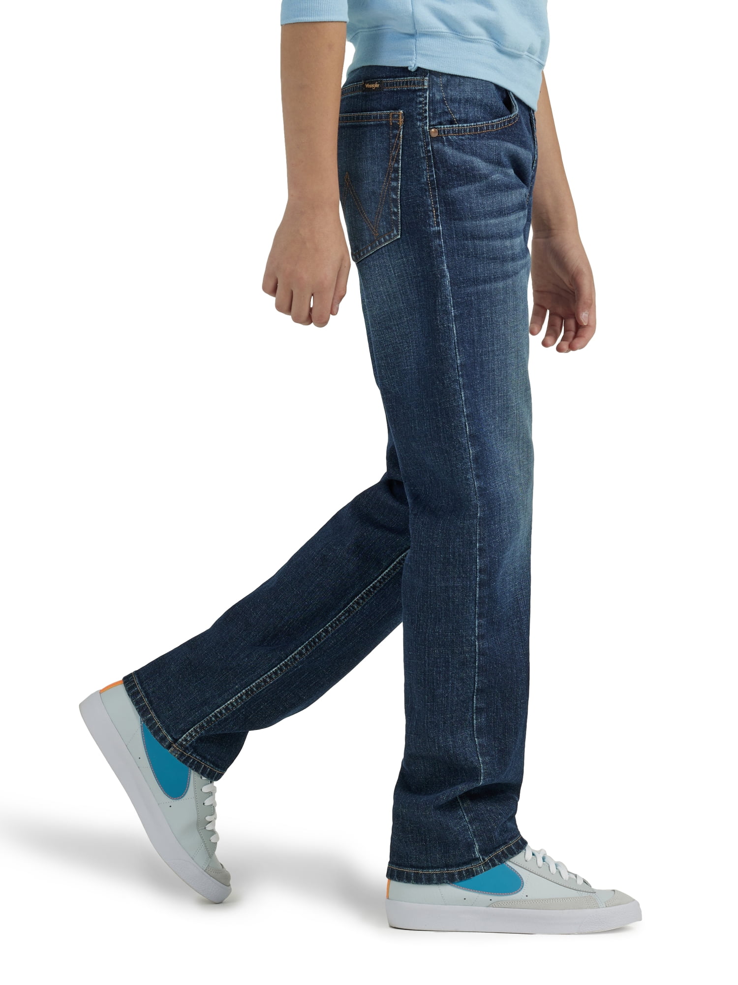 Wrangler® Boys Straight Fit Denim Jeans, Sizes 4-18 Regular, Slim, & Husky