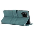 thumbnail image 4 of for Samsung Galaxy A12 5G Flip Case, Premium PU Leather Folio Flip with Design Card Slots Wrist Strap Shockproof Kickstand Magnetic Protective Girls Cover for Samsung A12 5G, Darkgreen, 4 of 10