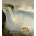 thumbnail image 2 of Frederic Edwin Church 12x14 Black Ornate Wood Framed Double Matted Museum Art Print Titled: Niagara Falls, from the American Side, 2 of 5