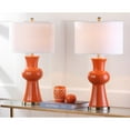 thumbnail image 3 of SAFAVIEH Lola 30 in. H Column Ceramic Table Lamp, Orange, Set of 2, 3 of 5