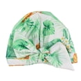 thumbnail image 1 of Cateissary Gorros de ducha Estampado de flores Banda elástica resistente al agua Dobladillo Gorro rizado universal grueso Accesorios de salón Juegos de accesorios de baño Piña, 1 of 6