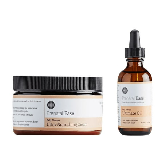 Prenatal Ease Belly Therapy Ultimate Oil and Ultra-Nourishing Cream Duo