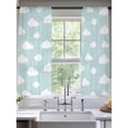 thumbnail image 2 of Clouds Sheer Curtains 63 Inch Length 2 Panels Set, Cartoon Blue Sky Minimalist Aesthetic Voile Window Treatment Rod Pocket Curtains Sheers Drapes for Bedroom/Living Room/Kitchen 52x"63"x2, 2 of 7