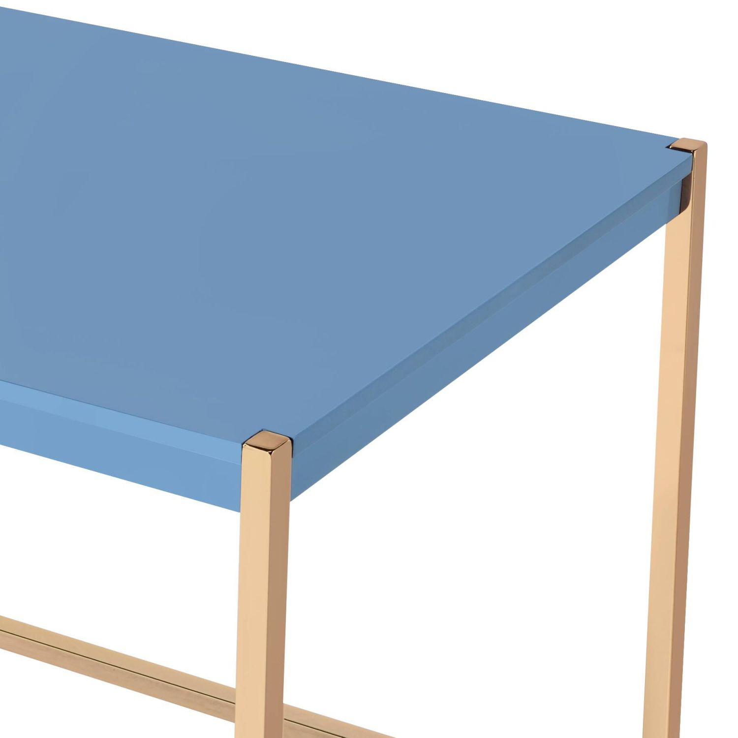 Rectangular Writing Desk with USB Port, 42-Inch Home Office Computer Desk, Wood and MDF Top, Open Metal Base, 70 lb Weight Limit
