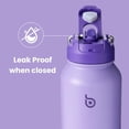 thumbnail image 3 of BOTTLE BOTTLE 32 oz Insulated Water Bottle Stainless Steel Sport Water Bottle with Straw Dual-use Lid Design for Gym with Pill Box (Dark Purple), 3 of 6