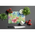thumbnail image 2 of Alaska Forget-me-nots in Watercolor Glass Cutting Board Large 12 in x 15 in, 2 of 5