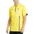 thumbnail image 3 of TOPTIE Men\'s Soccer Referee Jersey Officials Pro Short Sleeve Referee Shirts-Yellow-M, 3 of 5