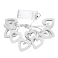 thumbnail image 3 of Wooden Heart Lights String 10 LED Lights Valentine's Day Love Lights String Lamp Party Decor Warm Outdoor String Lights Battery Operated, 3 of 5