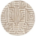 thumbnail image 3 of SAFAVIEH Amsterdam Elvan Geometric Area Rug, Ivory/Mauve, 6'7" x 6'7" Round, 3 of 13