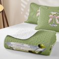 thumbnail image 4 of Manfei Cute Bowknot Goblet Quilt Full,Pink Girly Bowtie Full Bedspread Sets,3pcs,1 Coverlet and 2 Pillowcases, 4 of 7
