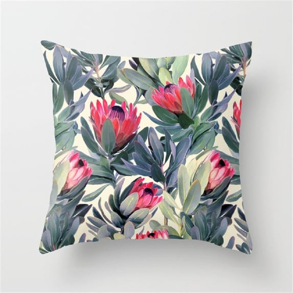 Gureui Tropical Rainforest Throw Pillow Case Cushion Cover Decorative Square Pillowcase for Sofa Bedroom Car
