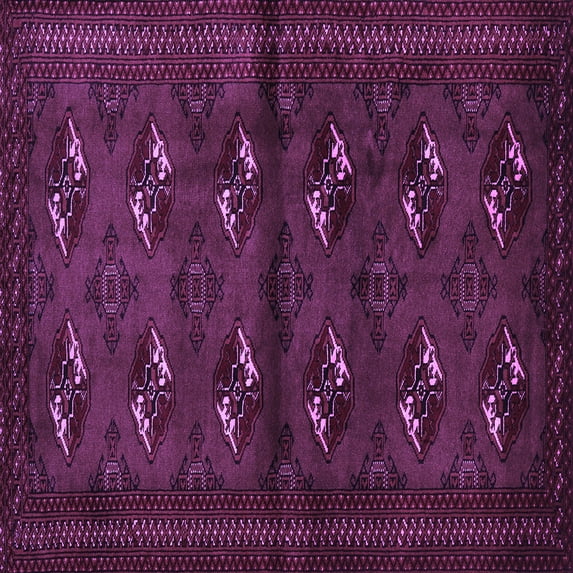 Ahgly Company Indoor Square Persian Purple Traditional Area Rugs, 8' Square