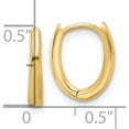 thumbnail image 4 of 14K Yellow Gold Polished Oval Hinged Hoop Earrings (Width 10.2) (Length 12.6) - Jbsp, 4 of 5