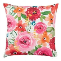 Saro Lifestyle Santa Monica Floral Poly Filled Throw Pillow