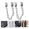 thumbnail image 3 of AURARMLET 2Pcs Chain Door Lock Stainless Steel Prevent Sudden Closure Indoor Safety Silver, 3 of 8