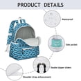 thumbnail image 4 of Blue Dachshunds Dog Backpack for School,Cute School Bag,Schoolbag with Adjustable Shoulder Straps & Padded Back,13.4"x11"x4.7", 4 of 6