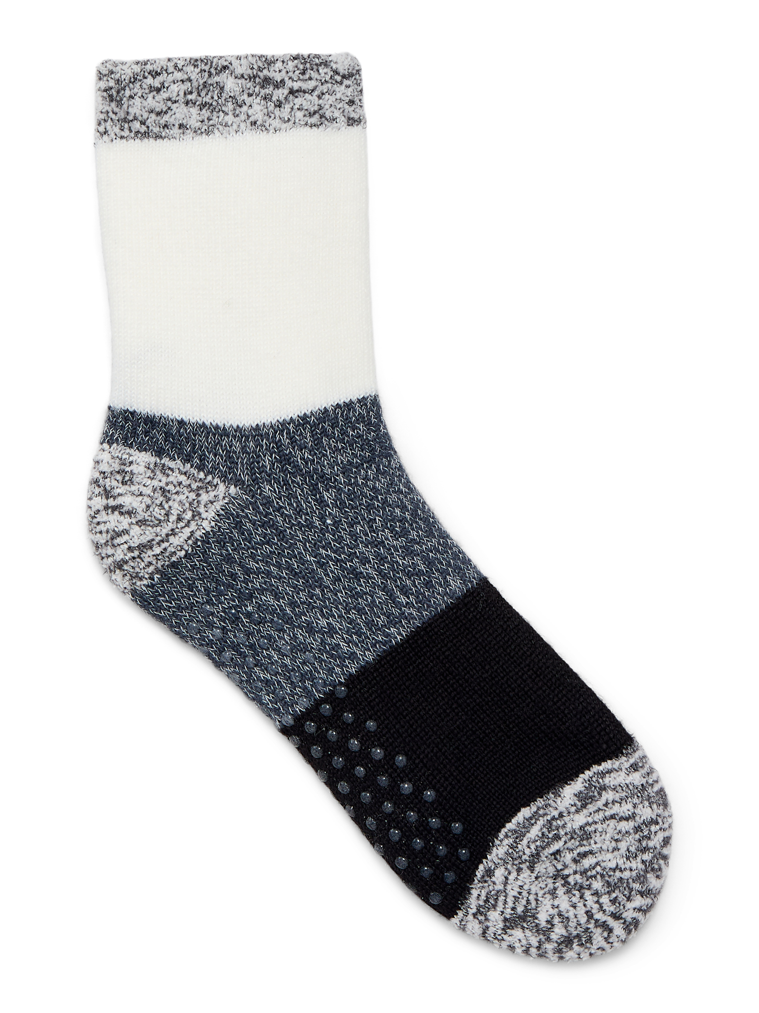 Joyspun Women's Double Layer Crew Lounge Socks, 3-Pack, Fits Shoe Sizes 4-10
