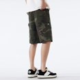thumbnail image 6 of Dresfit Mens Camo Shorts Drawstring Long Cargo Shorts 2026 Summer Stretch Hiking Sweat Shorts Big and Tall Knee Length Loose Outdoor Cropped Pants S, 6 of 9