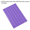 thumbnail image 3 of Unique Bargains Photo Corner Sticker PVC Self Adhesive Picture Mounting Label Purple 10 Sheets/1020 Pcs, 3 of 5