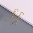 thumbnail image 1 of Pendientes para mujer, regalos para mujer, pendientes con colgante de estrella y diamantes, pendientes de cadena serpentina sin perforar, pendientes con crema para el embarazo., 1 of 2