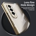 thumbnail image 6 of Dteck for Samsung Galaxy Z Fold 5 Case Hinge Protection Luxury Plating Transparent All-Inclusive Case Bulit-in Screen Protector,Gold, 6 of 7