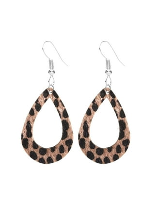 Leopard Leather Earrings