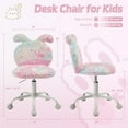 thumbnail image 6 of Guyou Kids Desk Chairs for 8-12, Ergonomic Swivel Study Chair, Kids Computer Chairs with Adjustable Height and 360-degree Swivel for Bedroom, Living Room, Study, Kids Room, Pink, 6 of 7