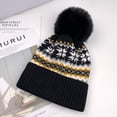 thumbnail image 2 of Winter Knit Beanie Hat for Women Warm Lined Knit Pom-Pom Stocking Cap, 2 of 3