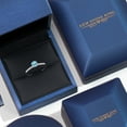 thumbnail image 5 of Gem Stone King 10K Two Tone Gold Blue Apatite and Lab Grown Diamond Engagement Ring for Women | 0.68 Cttw | Round 5MM | Gemstone Birthstone | Size 5, 5 of 6