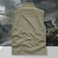 thumbnail image 5 of Men's Windproof Lightweight Golf Vest Softshell Sleeveless Jacket with Pockets for Running Hiking Sports Spring Fall,Khaki,XL, 5 of 5