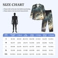thumbnail image 4 of Naloa Space White Horse Men’s Pajamas Set - Long Sleeve Button Down Sleep Shirt and Pajama Bottoms Sleepwear Set-Large, 4 of 7