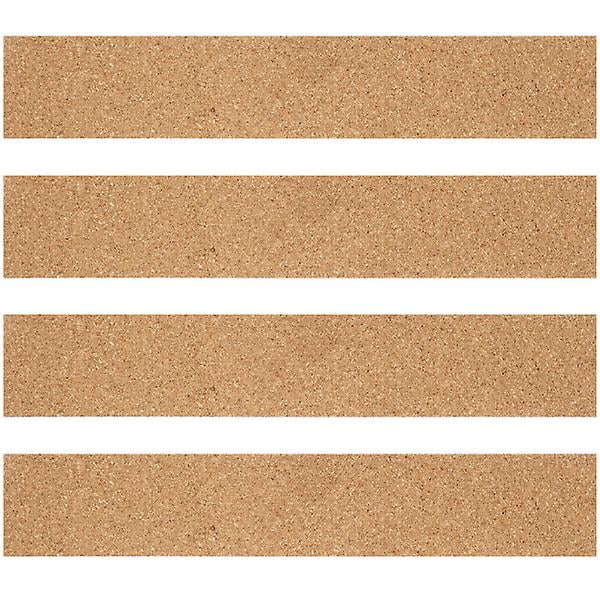 4pcs Bulletin Board Cork Strips Message Bulletin Strips Self-adhesive Cork Strips