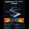 thumbnail image 7 of Docooler Triple-Screen Portable Monitor 14 inch Laptop Expansion 1920x1200 Resolution Easy Install for 15-17 inch Laptop, 7 of 7